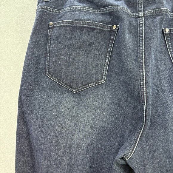 Lafayette 148 NYC Woman’s Mercer Bootcut Cropped Jeans Sz 12 Dark Wash Stretch - Picture 6 of 12